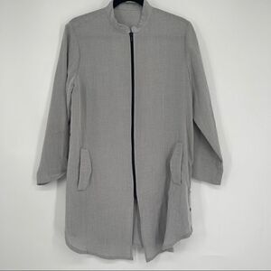 Fridaze linen redefined zip up jacket